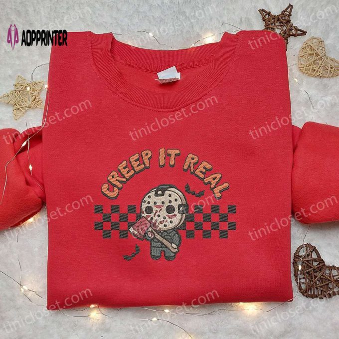 Creep It Real Jason Voorhees Sweatshirt: Friday The 13th Halloween Hoodie – Best Halloween Gift Ideas