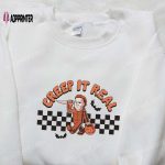 Creep It Real Michael Myers Hoodie: Horror Movie Characters Embroidered Sweatshirt & Spooky Shirt