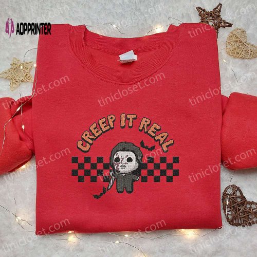 Creep It Real Pumpkin Embroidered Shirt: Best Halloween Gift Ideas