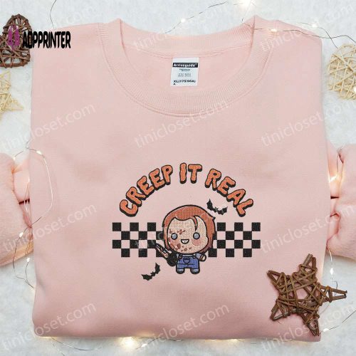 Creepy It Real Chucky Embroidered Shirt – Horror Movie Gift Ideas