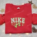 Cute Green Dinosaurs x Nike Embroidered Shirt Hoodie & Sweatshirt: Cartoon & Nike Inspired Designs