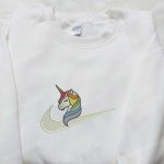 Cute Unicorn x Nike Swoosh Embroidered Shirt & Birthday Hoodie: Perfect Gift for Girls