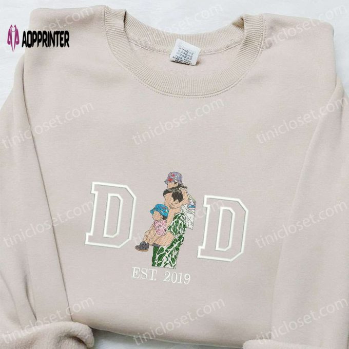 Dad And Kids Father s Day Embroidered Shirt – Show Your Love with Matching Outfits!