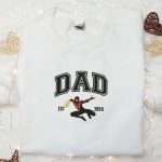 Superhero Dad Spider-Man Father’s Day Shirt: Embroidered Gift for Your Daughter