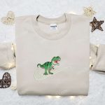 Dinosaur x Nike: Embroidered Shirt Animal Hoodie & Inspired T-Shirt