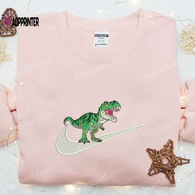 Dinosaur x Nike: Embroidered Shirt Animal Hoodie & Inspired T-Shirt