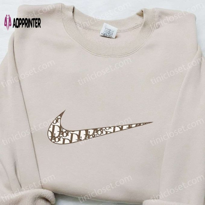 Dior x Swoosh Embroidered Sweatshirt – Custom Shirt Perfect Family Gift