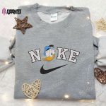 Donald Duck x Nike Embroidered Hoodie & Disney Shirt Nike Inspired Embroidery