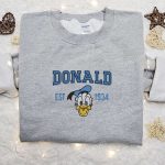 Disney Characters Embroidered Shirt & Hoodie: Donald Est 1934 Best Gift Ideas