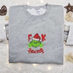 F Them Kids Grinch Embroidered Shirt – Movie Christmas T-Shirt: Best Gift Ideas