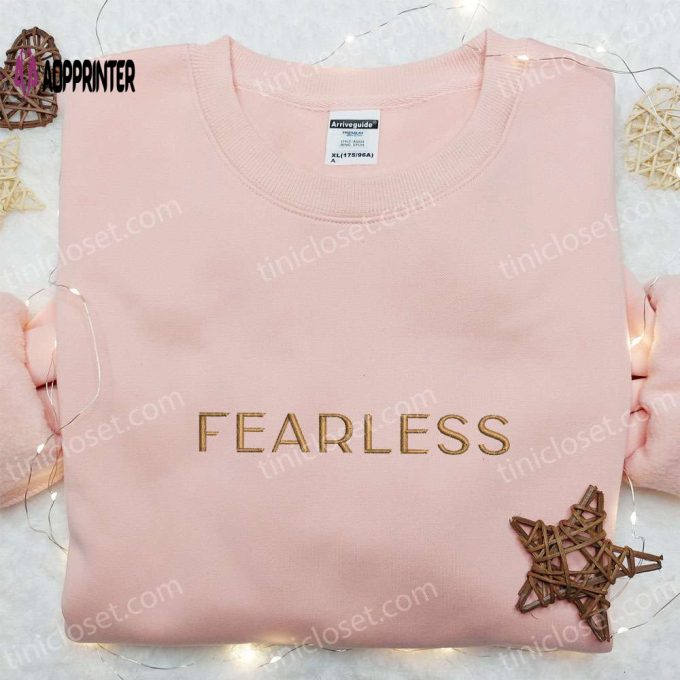 Fearless Eras Tour Taylor Swift Embroidered Shirt & Hoodie: Best Music Gift For Fans