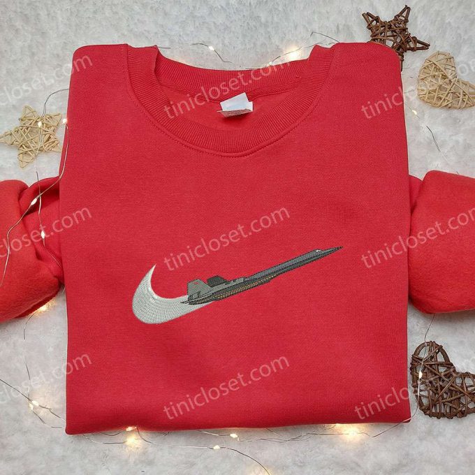 Nike Inspired Fighter Aircraft Embroidered Shirt: Best Family Gift Ideas