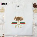 Florida Atlantic Owls x Gucci Embroidered Shirt & NCAA Sports Hoodie – Perfect Gift Idea