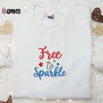 Sparkle with Style: Free Quote Embroidered Shirt for National Day – Best Patriotic Gift