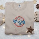 Spark the Fourth with Freedom Firework Sparklers Embroidered Shirt – Best Patriotic Gift!