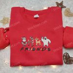 Friends Merry Christmas Rudolph Sweatshirt: Cartoon Embroidered Shirt Best Gift Ideas – 110 characters