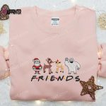 Friends Merry Christmas Rudolph Sweatshirt: Cartoon Embroidered Shirt Best Gift Ideas – 110 characters