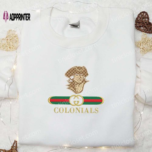 Premium George Washington Colonials x Gucci Embroidered Shirt & NCAA Sports Hoodie – Perfect Gift Idea