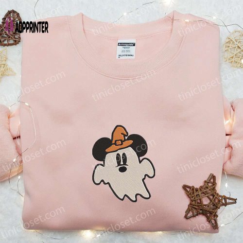 Ghost Minnie Mouse Embroidered Sweatshirt & Disney Characters Hoodie – Best Halloween Gift Ideas