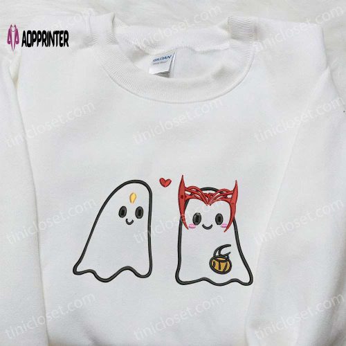 Halloween Boo Haw Ghost Embroidered Sweatshirt – Cool Shirts Perfect Gift for Halloween Lovers