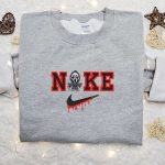 Ghostface Chibi x Nike Embroidered Shirt Horror Movie Sweatshirt Halloween Hoodie