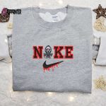 Ghostface Chibi x Nike Embroidered Shirt Horror Movie Sweatshirt Halloween Hoodie