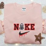 Ghostface Chibi x Nike Embroidered Shirt Horror Movie Sweatshirt Halloween Hoodie