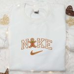 Gingerbread Man Happy x Nike Embroidered Shirt & Sweatshirt: Perfect Christmas Gifts for Family