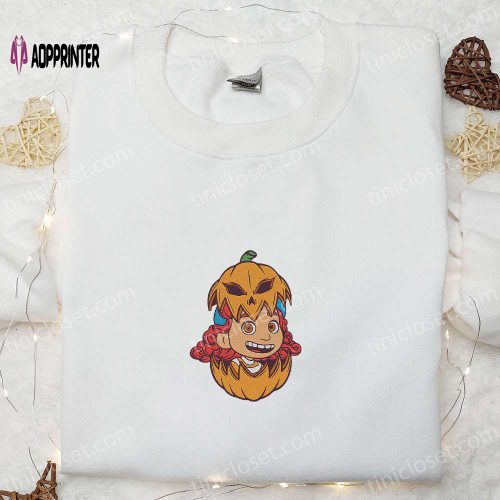 Spooky Disney Halloween Clothing: Giulia Marcovaldo Pumpkin Hoodie Lucia Embroidered Sweatshirt & Family Shirts