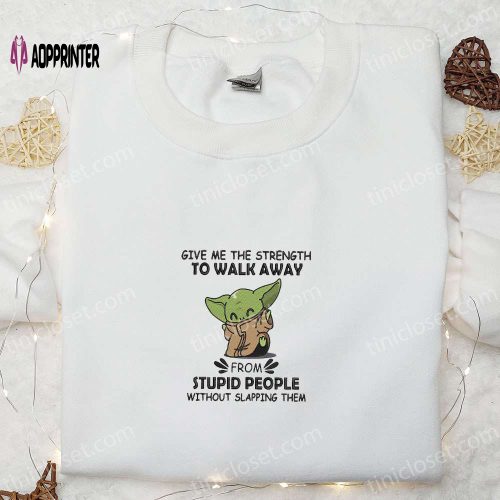 Baby Yoda Embroidered Shirt – Star Wars Disney Sweatshirt Cool Hoodie