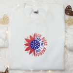 God Bless American Land Embroidered Shirt – Best Patriotic Shirts & National Day Gifts