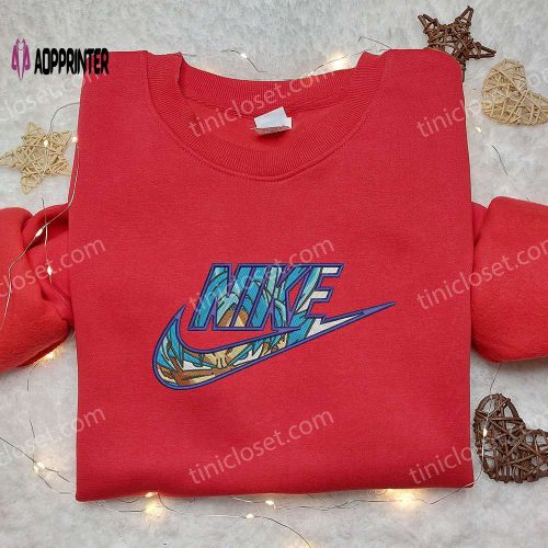 Goku Angel x Nike Embroidered Shirt: Dragon Ball Custom Design for Ultimate Style