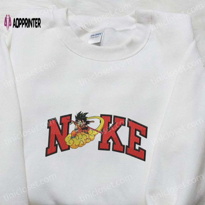 Goku Cloud x Nike Anime Embroidered Tshirt – Dragon Ball & Nike Inspired Shirt