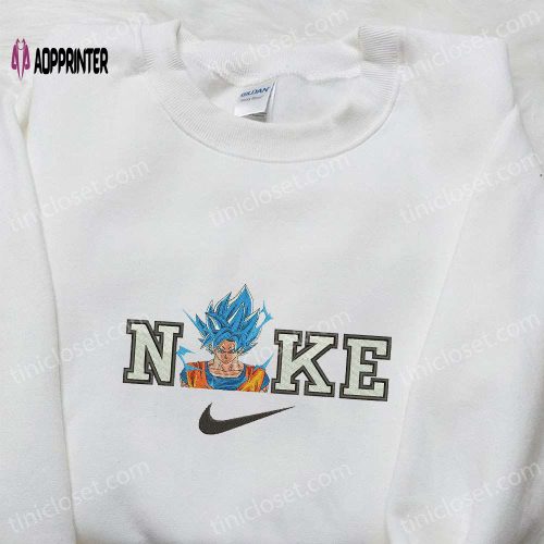 Goku Super Saiyan 4 x Nike Anime Embroidered Shirt Dragon Ball & Nike Inspired Tee