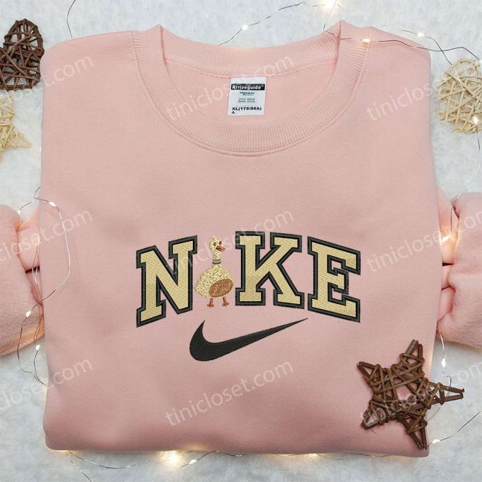 Gold Duck x Nike Embroidered Shirt – Animal & Custom Nike Designs