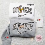 Embroidered Goofy & Pluto Cruise x Nike Couple Shirt Disney Characters Shirt Nike Inspired Hoodie