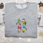 Disney Characters Embroidered Shirt & Hoodie: Goofy Pluto Daisy & Donald – Best Cartoon Gift Idea