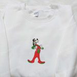 Cheerful Christmas Embroidered Apparel: Goofy Pajama Shirt Disney Hoodie Sweatshirt