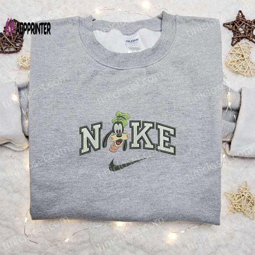 Grinch Head x Nike Embroidered Shirt: Christmas Sweatshirt Best Family Gift