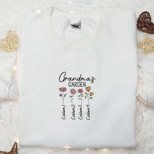 Personalized Grandma’s Garden Shirt & Mother’s Day Hoodie: Cute Gift for Grandmother