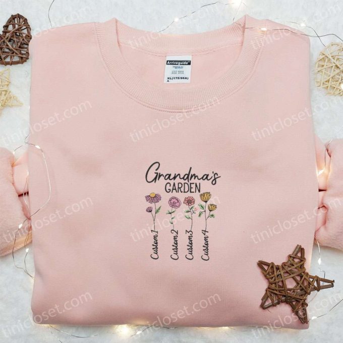 Personalized Grandma’s Garden Shirt & Mother’s Day Hoodie: Cute Gift for Grandmother