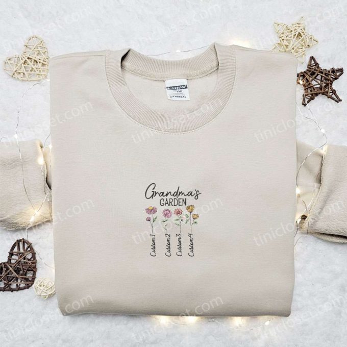 Personalized Grandma’s Garden Shirt & Mother’s Day Hoodie: Cute Gift for Grandmother