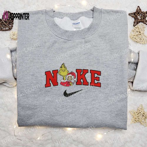 Hello Kitty Christmas x Nike Cartoon Embroidered Sweatshirt: Best Merry Christmas Gift Idea