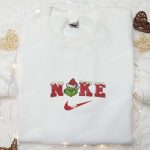 Grinch Head Snow x Nike Embroidered Shirt & Sweatshirt – Perfect Christmas Gifts for Family