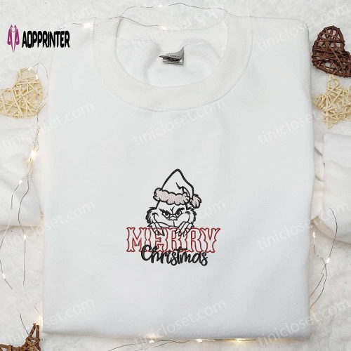 Grinch Baby Christmas Embroidered Shirt & Hoodie: Best Family Gifts