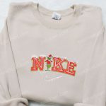 Grinch Snow x Nike Embroidered Shirt & Sweatshirt: Perfect Christmas Gifts for Family