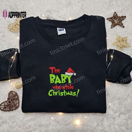 Grinch Merry Christmas Embroidered Shirt & Hoodie – Best Family Gifts