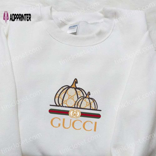 Spooky Gucci Pumpkin Logo Shirt & Halloween Hoodie – Perfect Family Gifts