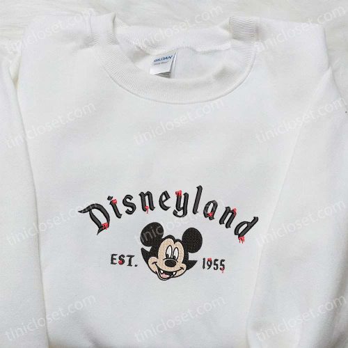 Halloween Disneyland Mickey Est 1955 Embroidered Shirt – Best Disney Halloween Gifts for Family