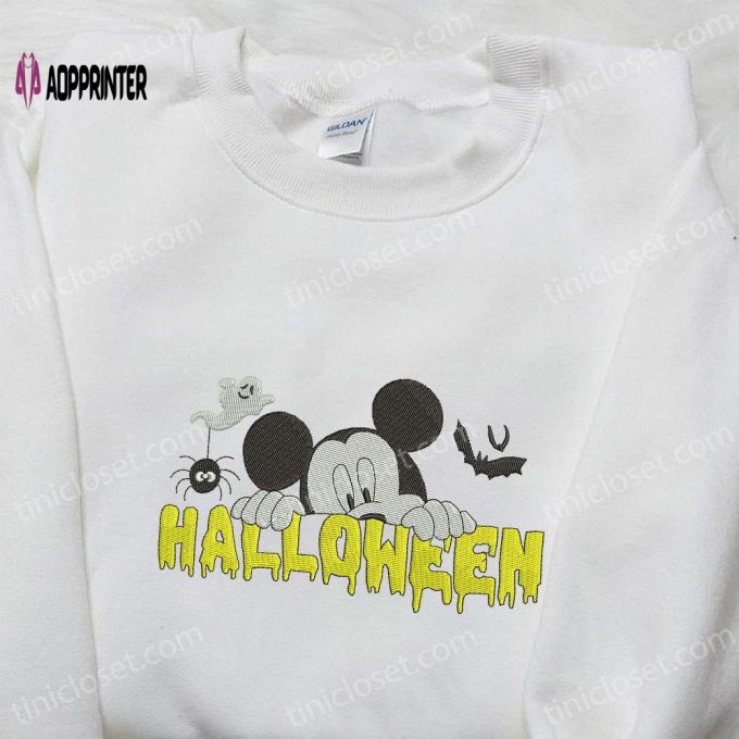 Spooky Halloween Embroidered Clothing: Mickey Shirt Disney Sweatshirt & Adorable Hoodie